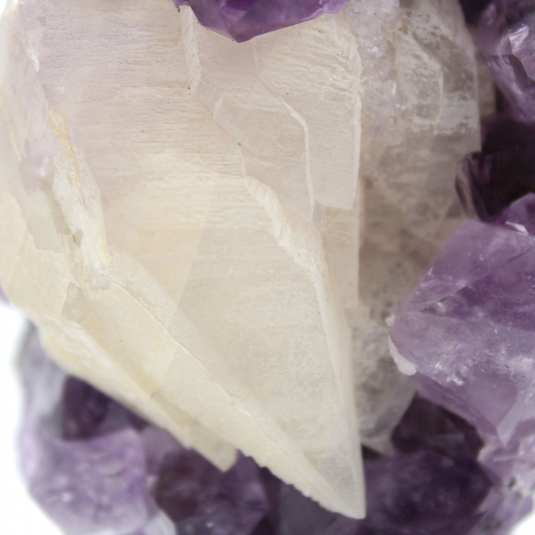 Calcit auf Amethyst