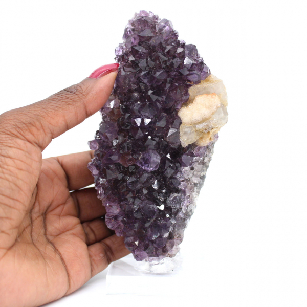 Calcit auf Amethyst