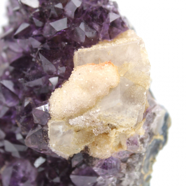 Calcit auf Amethyst