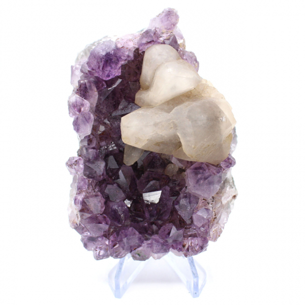 Calcit auf Amethyst