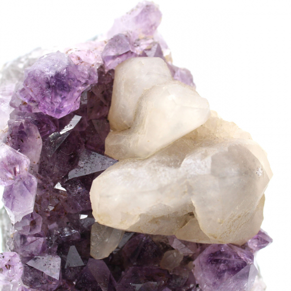 Calcit auf Amethyst