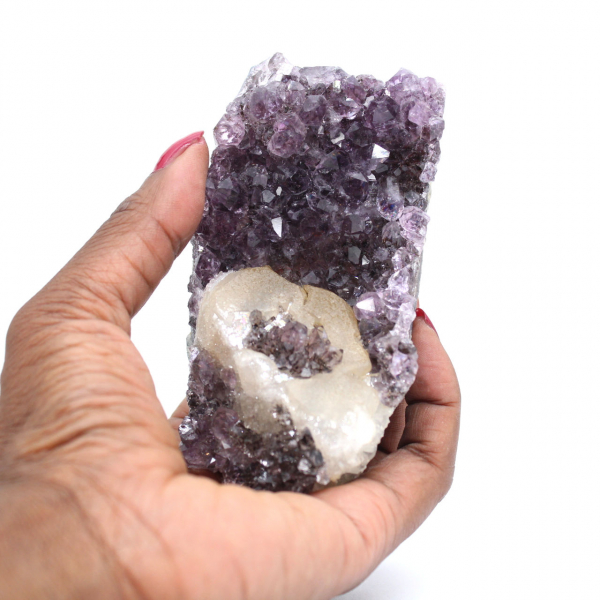 Brasilianischer Amethyst mit Calcit