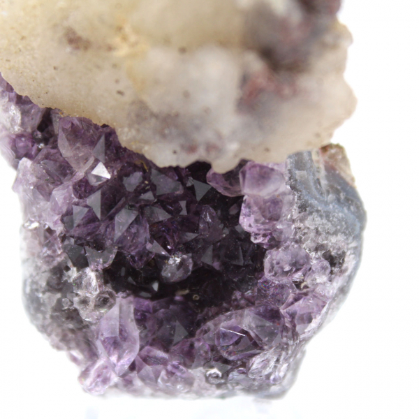 Calcit auf Amethyst