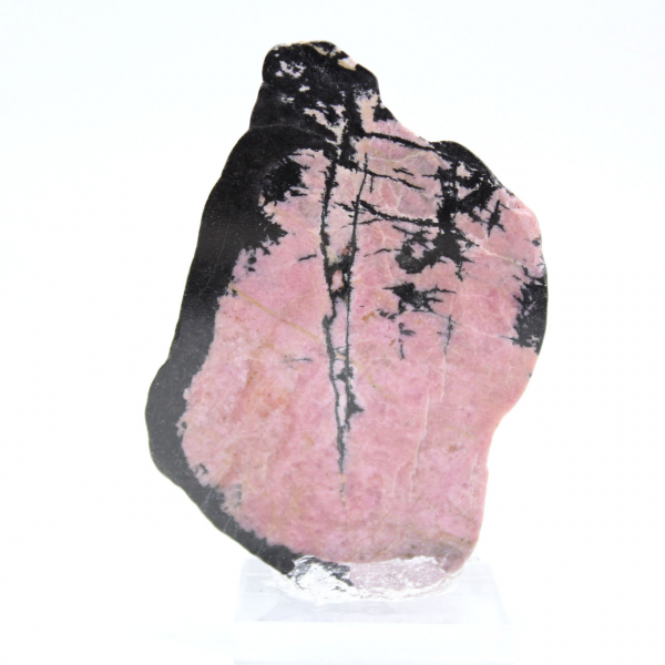 Rhodonit-Scheibe zur dekorativen Verwendung