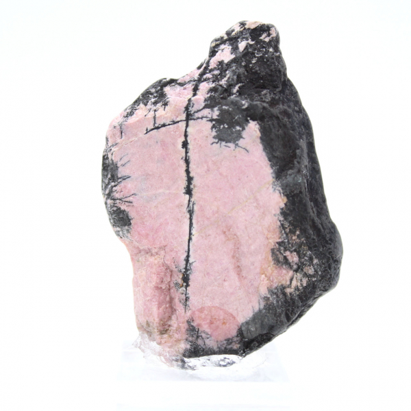 Rhodonit-Scheibe zur dekorativen Verwendung