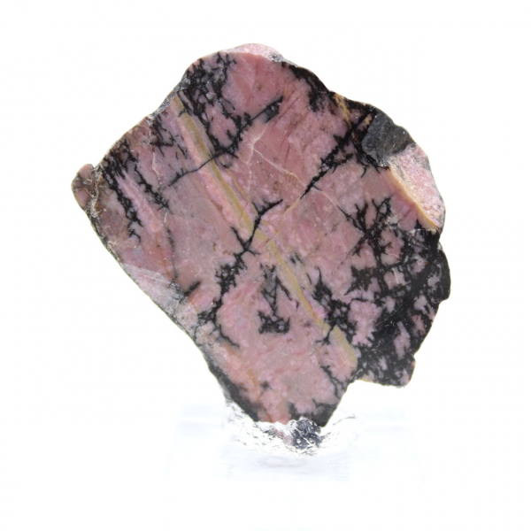 Polierte Rhodonit-Scheibe hochwertige Dekoration