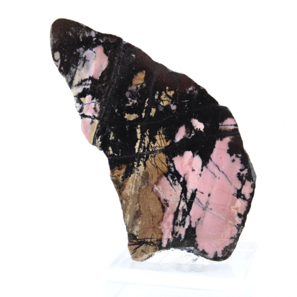 Natürliche Rhodonit-Scheibe ideal zur Dekoration