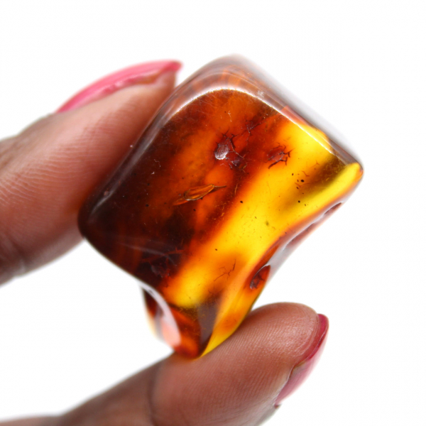 Polierter Bernstein-Kiesel – Dekoration für den Innenbereich