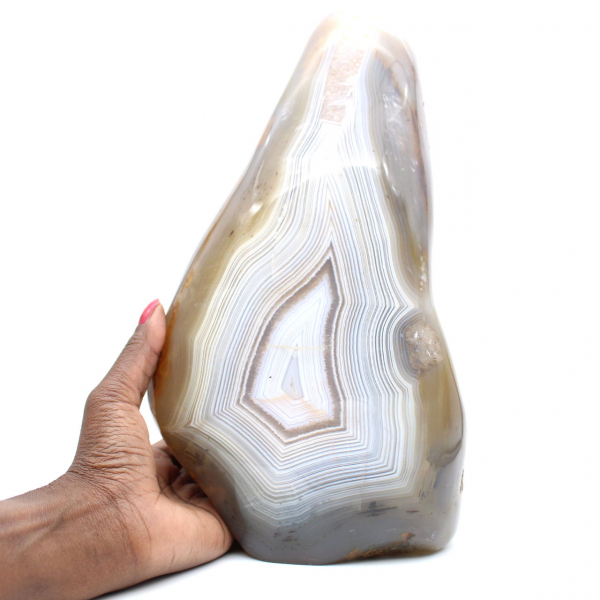 Polierter natürlicher Karneol, großes Mineralornament aus Madagaskar