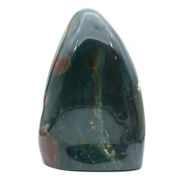 Polierter grüner Jaspis, massives Ornament, Naturstein, Madagaskar