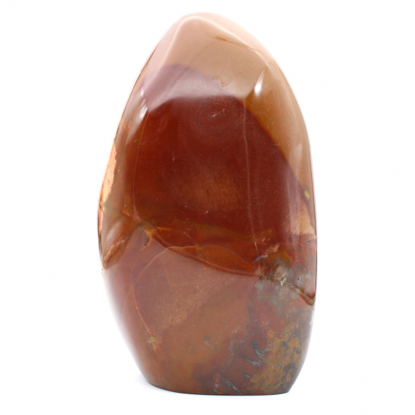 Poliertes rotes Jaspis-Ornament, massiver Sammlerstein, Madagaskar