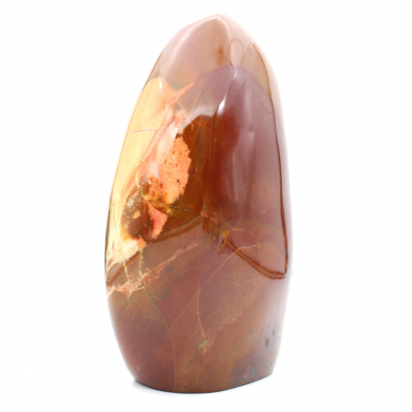 Poliertes rotes Jaspis-Ornament, massiver Sammlerstein, Madagaskar