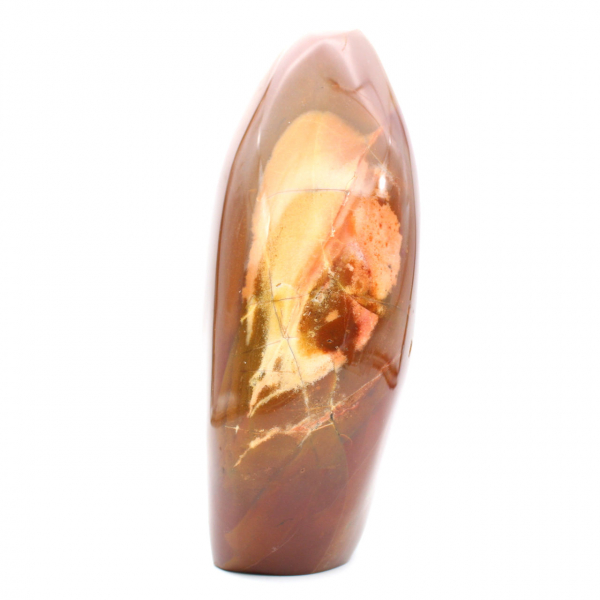 Poliertes rotes Jaspis-Ornament, massiver Sammlerstein, Madagaskar