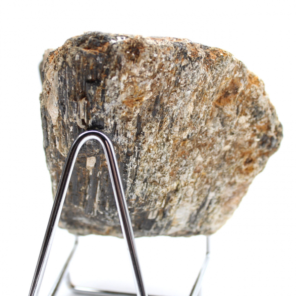 Massiver schwarzer Turmalin – natürlicher Block aus Madagaskar