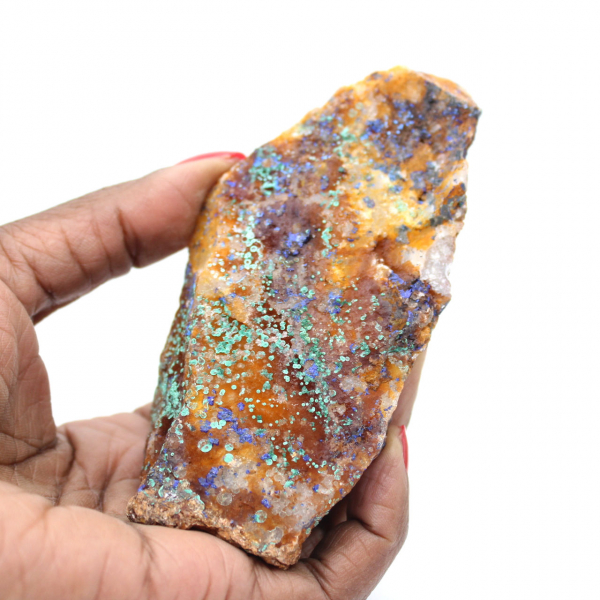 Zweifarbiger Roh-Azurit-Malachit