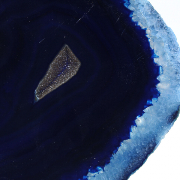 Brasilianische blaue Achatscheiben zur Mineraliendekoration