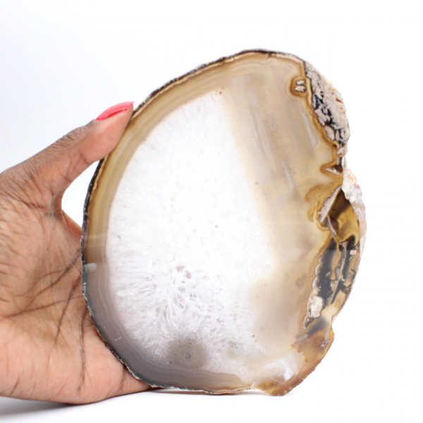 Scheibe aus brasilianischem gebändertem Achat