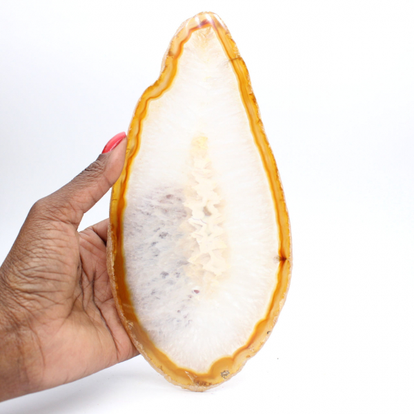 Polierte Riesenachatscheibe