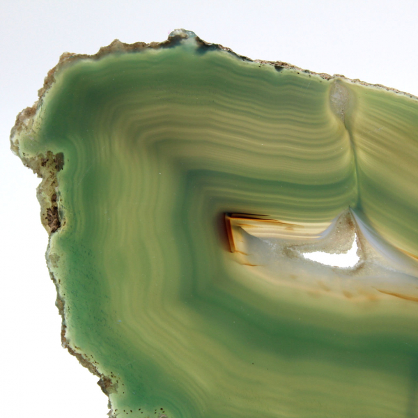 Scheibe grüner Achat aus Brasilien – gefärbter Naturstein