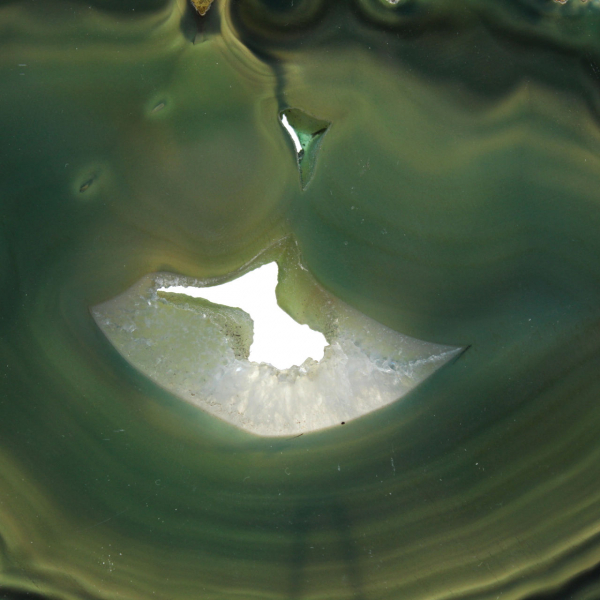 Natürliche grüne Achatscheibe – Dekorationsstück 250 g