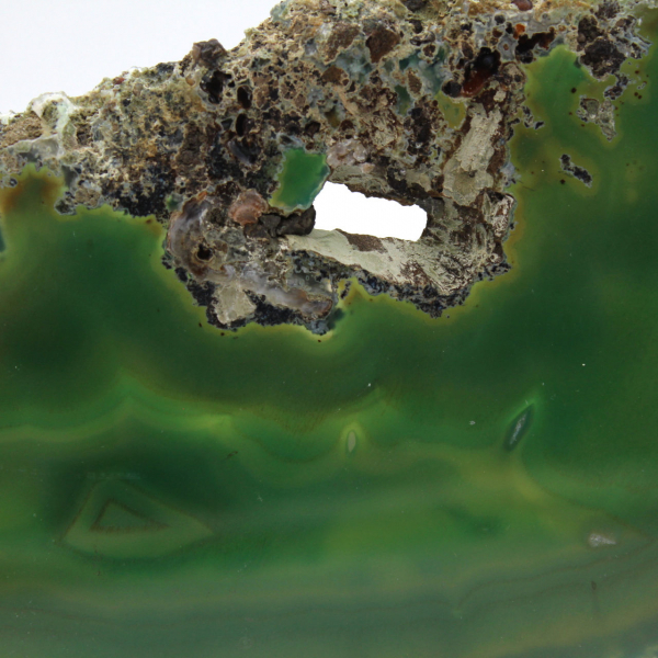 Grüne Achatscheibe – Naturstein, 225 g, Brasilien