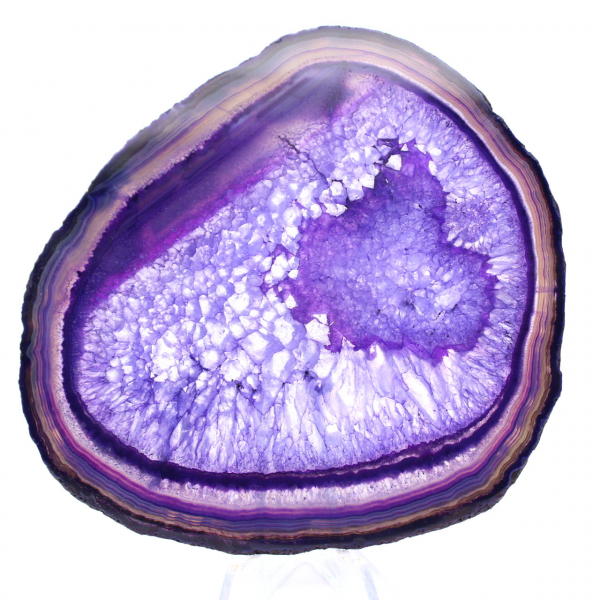 Brasilianische violette Achatplakette: Dekoratives Objekt