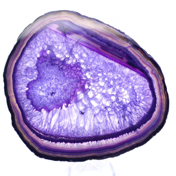 Brasilianische violette Achatplakette: Dekoratives Objekt