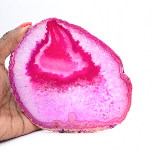 Polierte Scheibe rosafarbenen Achats