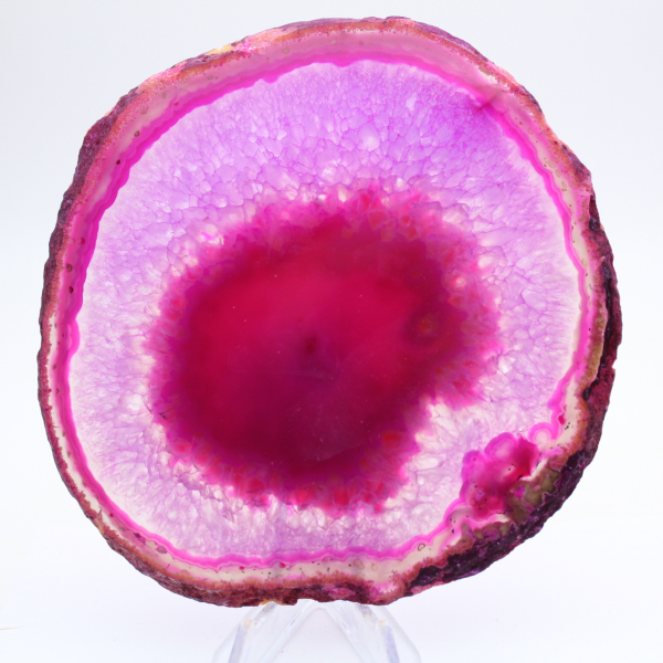 Scheibe gefärbten rosa Achats für die Sammlung