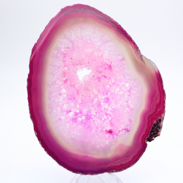 Polierter, rosafarbener brasilianischer Achat