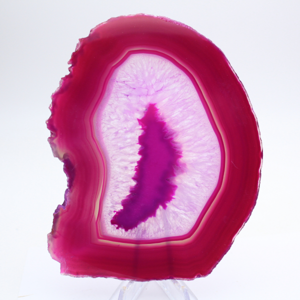 Natürlich rosa gefärbte Achatscheibe