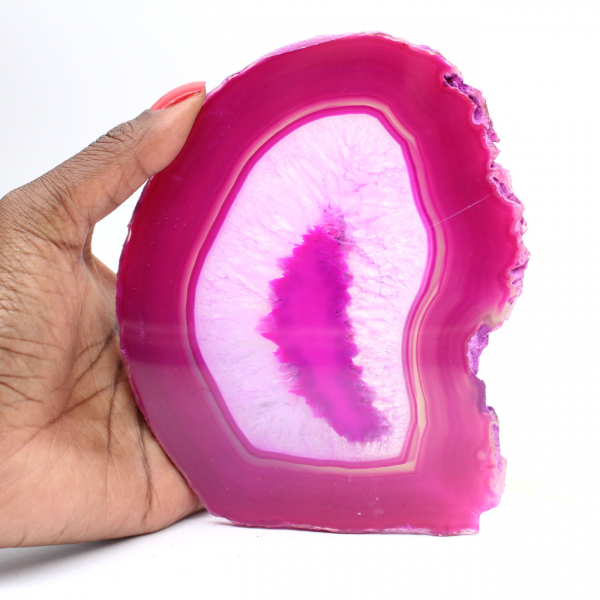 Natürlich rosa gefärbte Achatscheibe