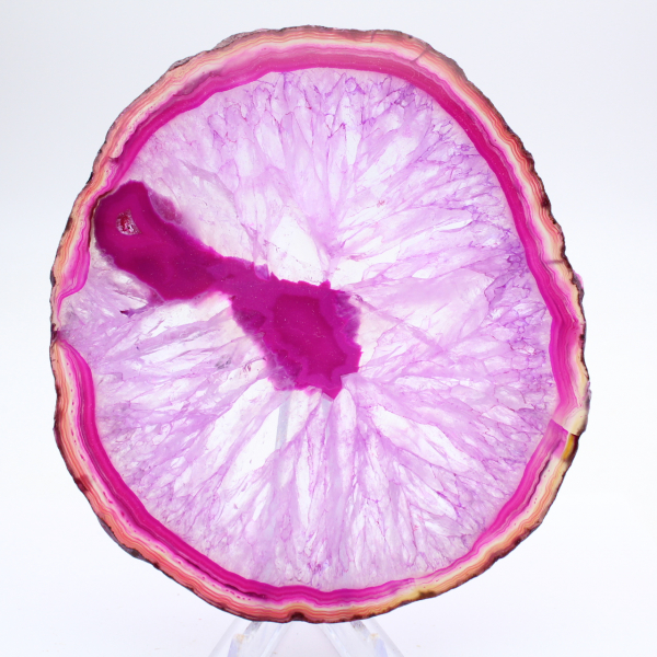 Natürliche rosafarbene Achatscheibe