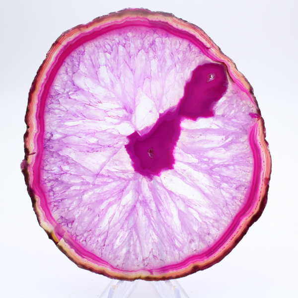 Natürliche rosafarbene Achatscheibe