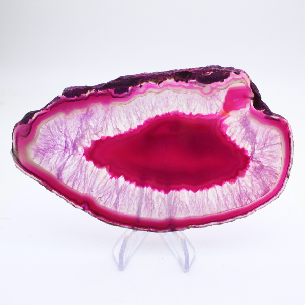 Dünne Scheibe rosafarbenen Achats