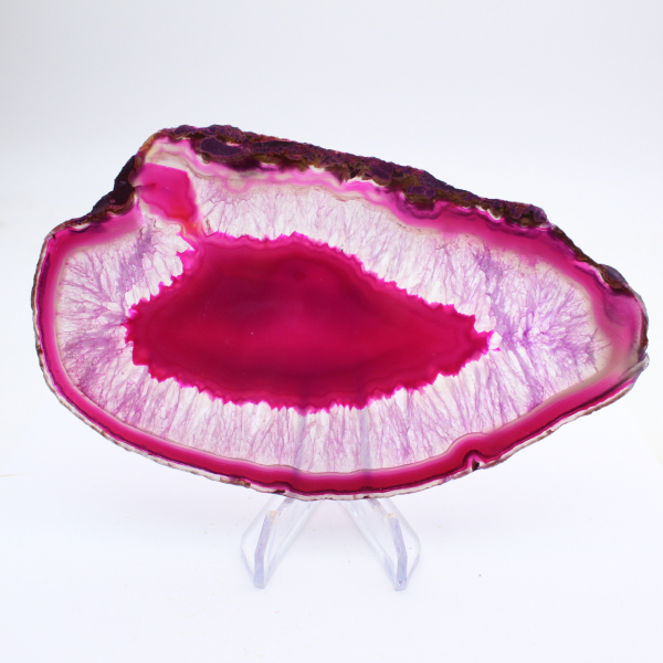 Dünne Scheibe rosafarbenen Achats