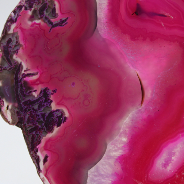 Scheibe aus natürlichem, rosafarbenem Achat