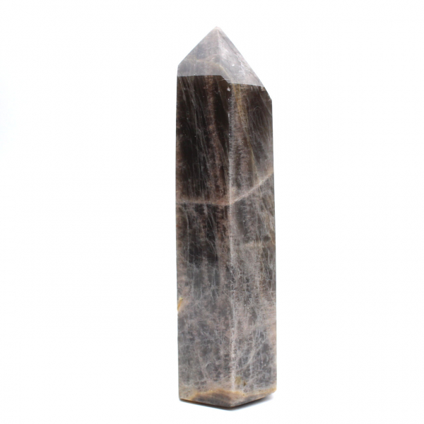 Natürliches Mikroklinprisma – Schwarzer Mondstein aus Madagaskar