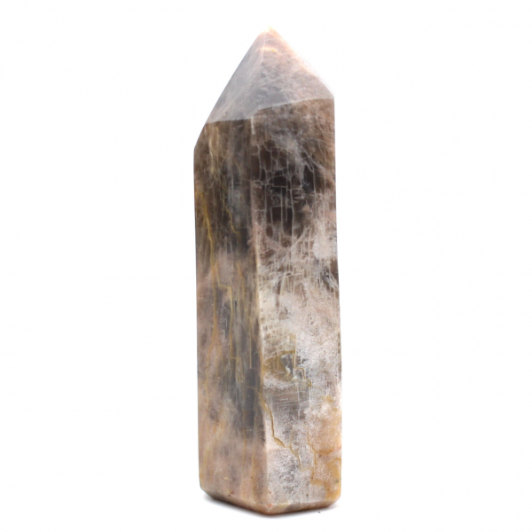 Kristallisiertes Mikroklin-Prismenobjekt – Schwarzer Mondstein