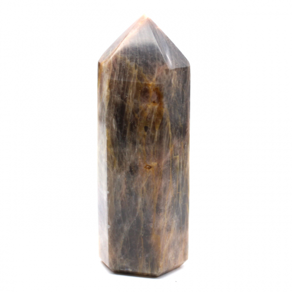 Kristallisiertes Mikroklin-Prismenobjekt – Schwarzer Mondstein