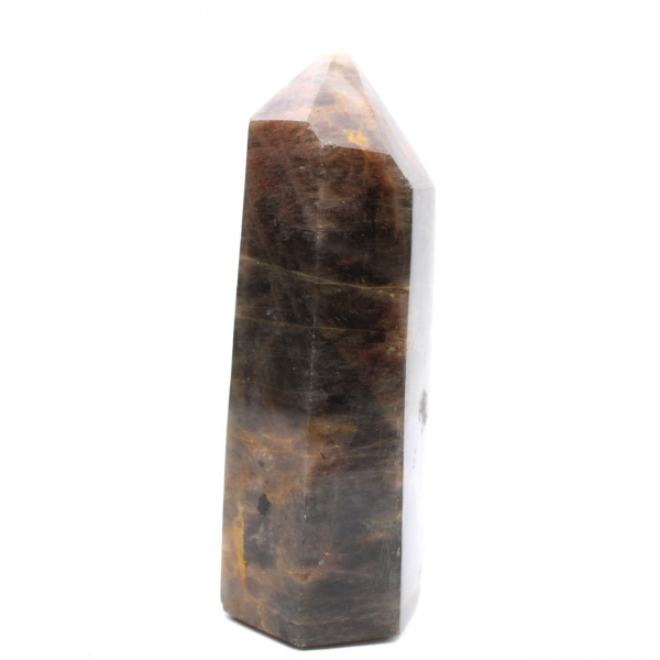 Madagaskar-Mikroklin-Prisma – Eleganter schwarzer Mondstein