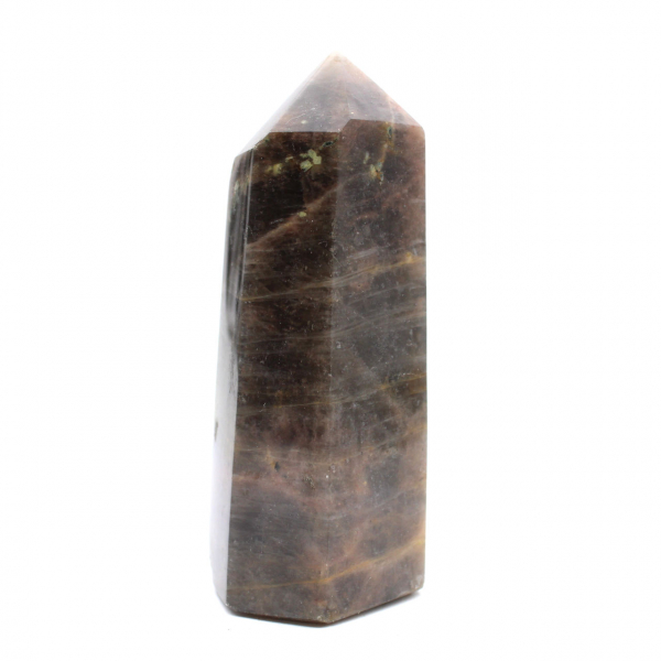 Madagaskar-Mikroklin-Prisma – Eleganter schwarzer Mondstein