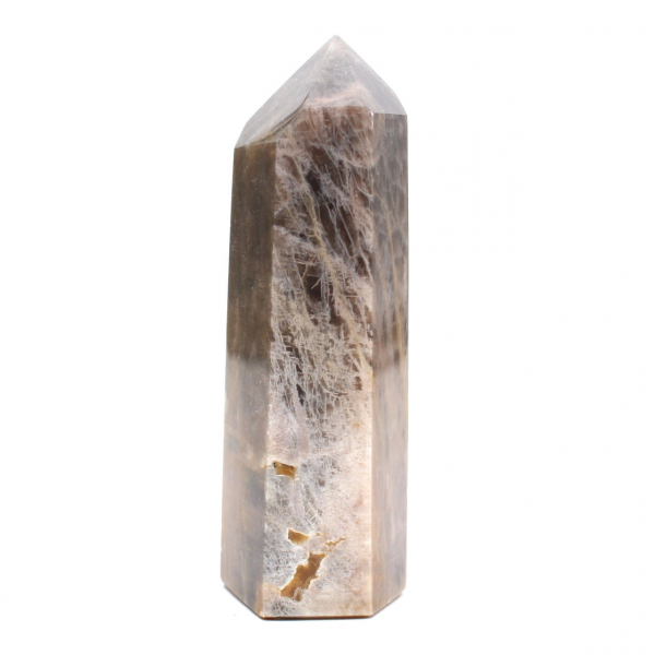 Mikroklin-Mineralienprisma – Authentischer schwarzer Mondstein