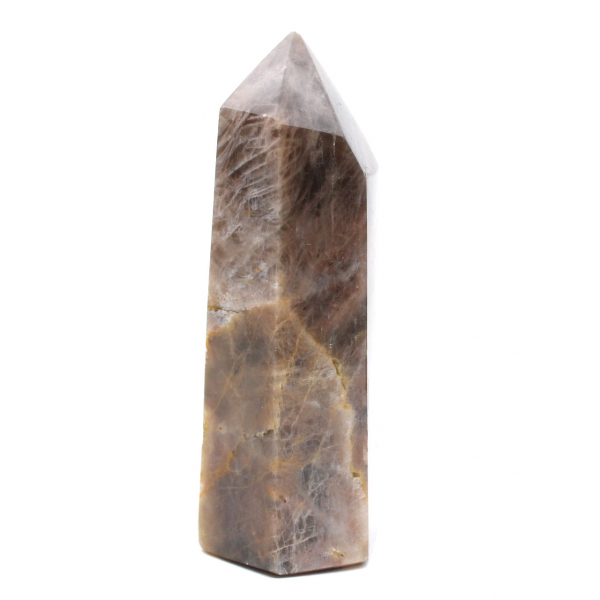 Madagaskar-Mikroklin-Prisma – Reiner schwarzer Mondstein