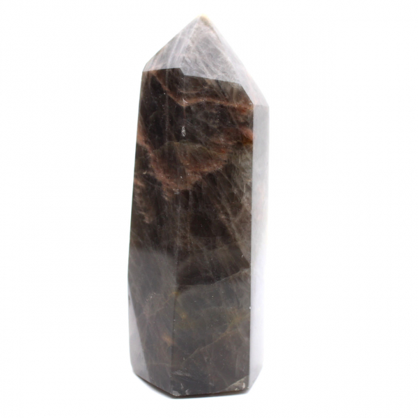 Großes Mikroklinprisma – Schwarzer Mondstein aus Madagaskar