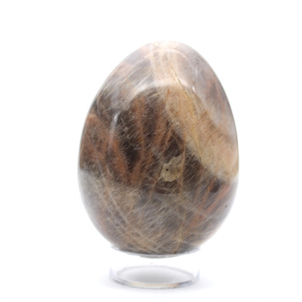 Schwarzes Mondstein-Mikroklin-Ei