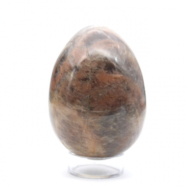 Schwarzes Mondstein-Mikroklin-Ei