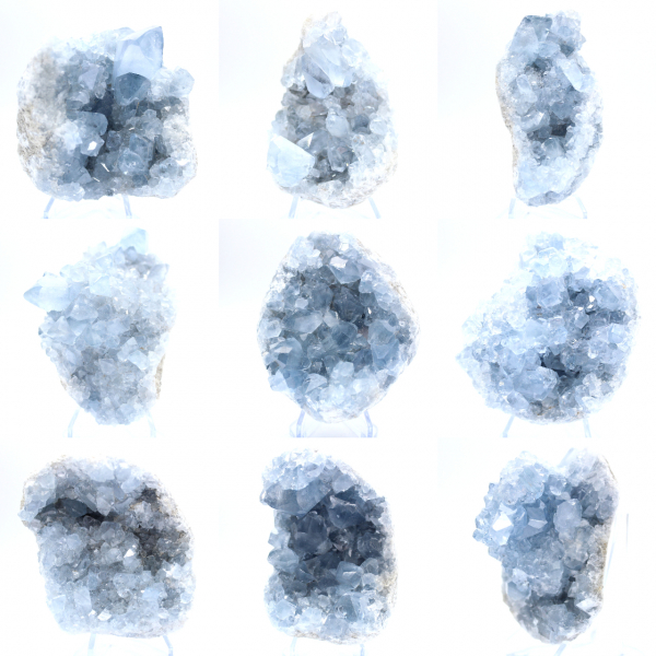 Blaue Coelestin-Geode, Madagaskar, natürliche Formation