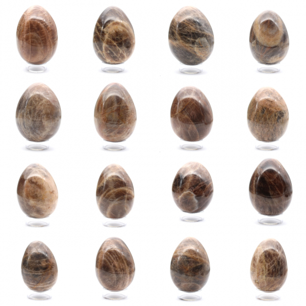 Schwarzer Mondstein – Microcline-Ei 455 g