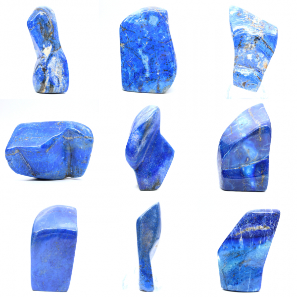 Tiefblauer Lapislazuli-Mineralienschmuck aus Afghanistan
